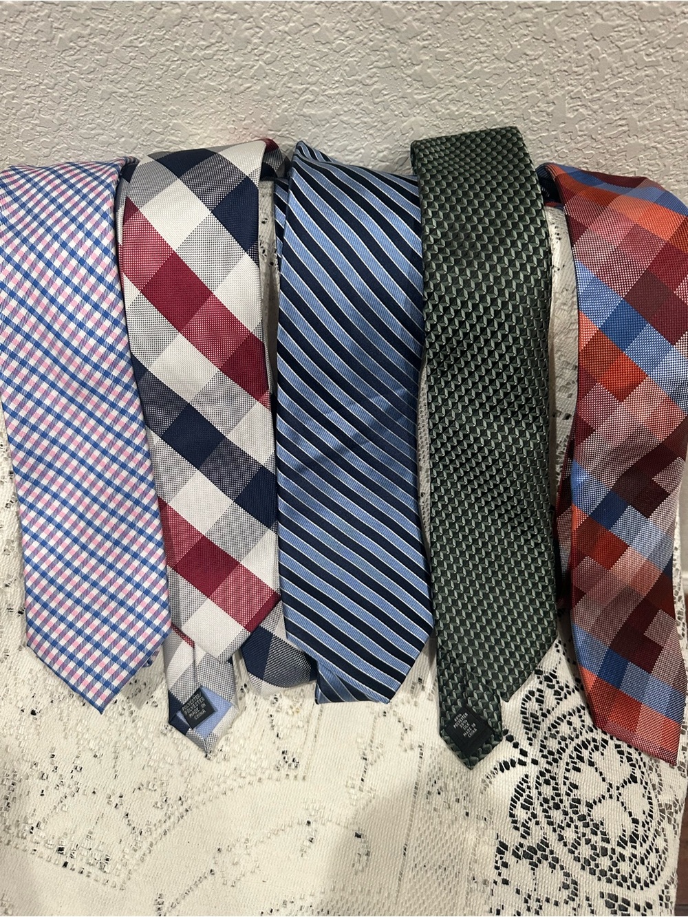 Men's Classic Designer ties Hilifiger Nautica Preppy Academia lot of 5